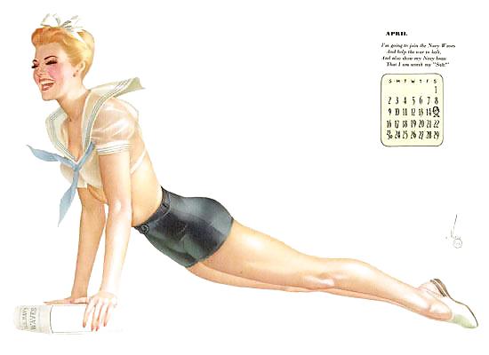 Erotic Calendar 2 - Pin-up calendar 1944 #7742924