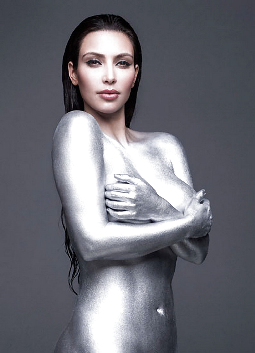 Kim Kardashian Ist Nackt Silber #1602144