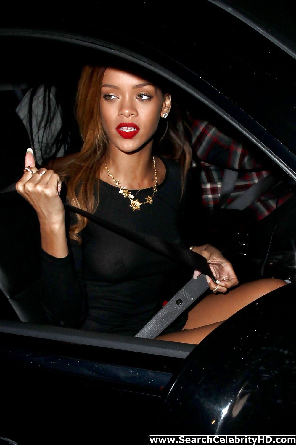 Rihanna - See-Through Braless Candids in Hollywood #13929278