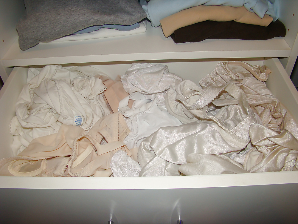 Nylon panties hidden in drawers #6034007