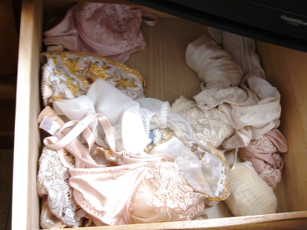 Nylon panties hidden in drawers #6034017