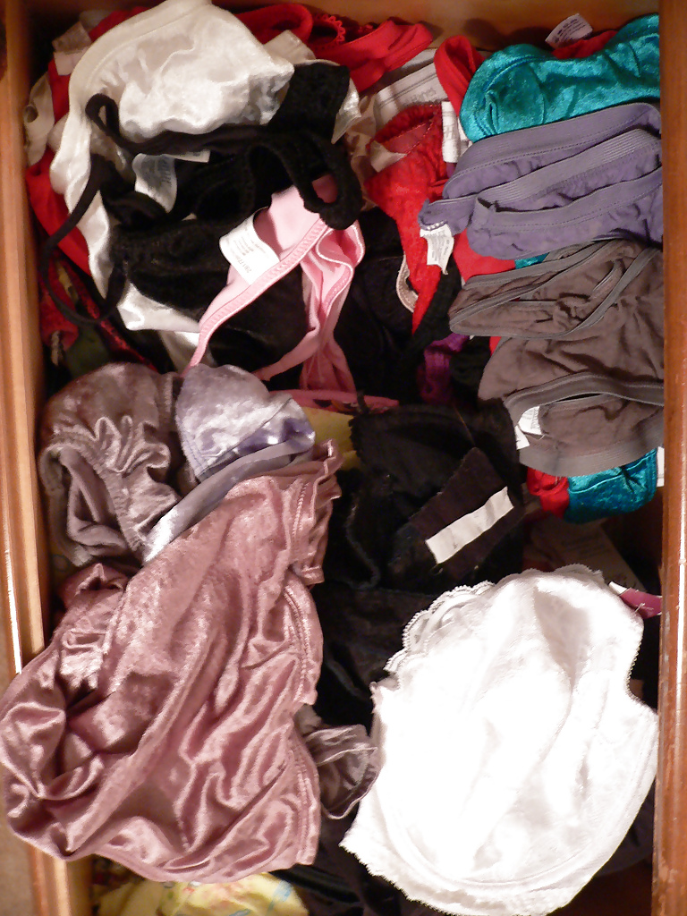 Nylon panties hidden in drawers #6034022