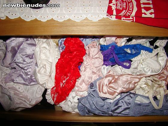 Nylon panties hidden in drawers #6034064