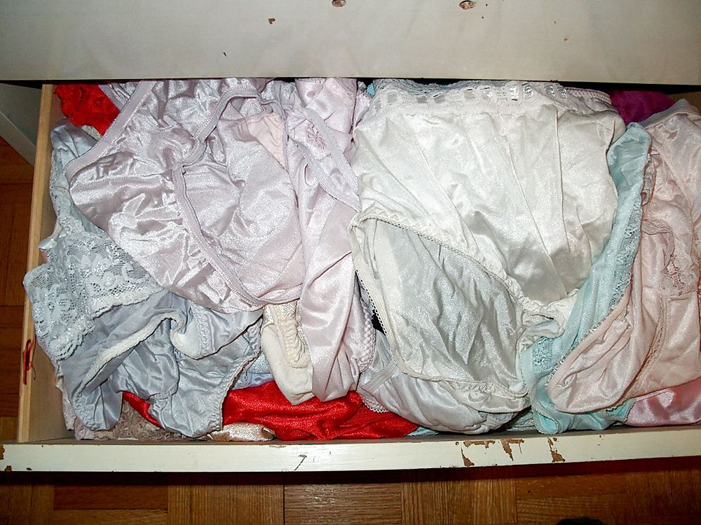 Nylon panties hidden in drawers #6034070