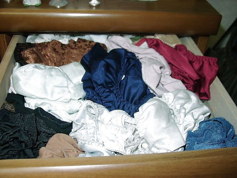Nylon panties hidden in drawers #6034075