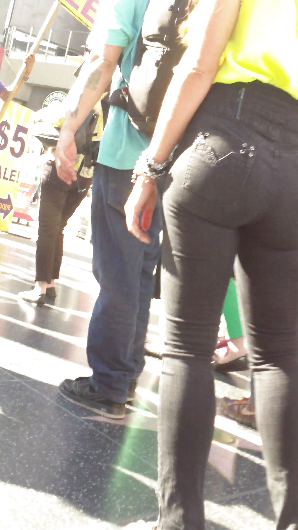 Teen ass & butt in jean shorts shopping #18775777