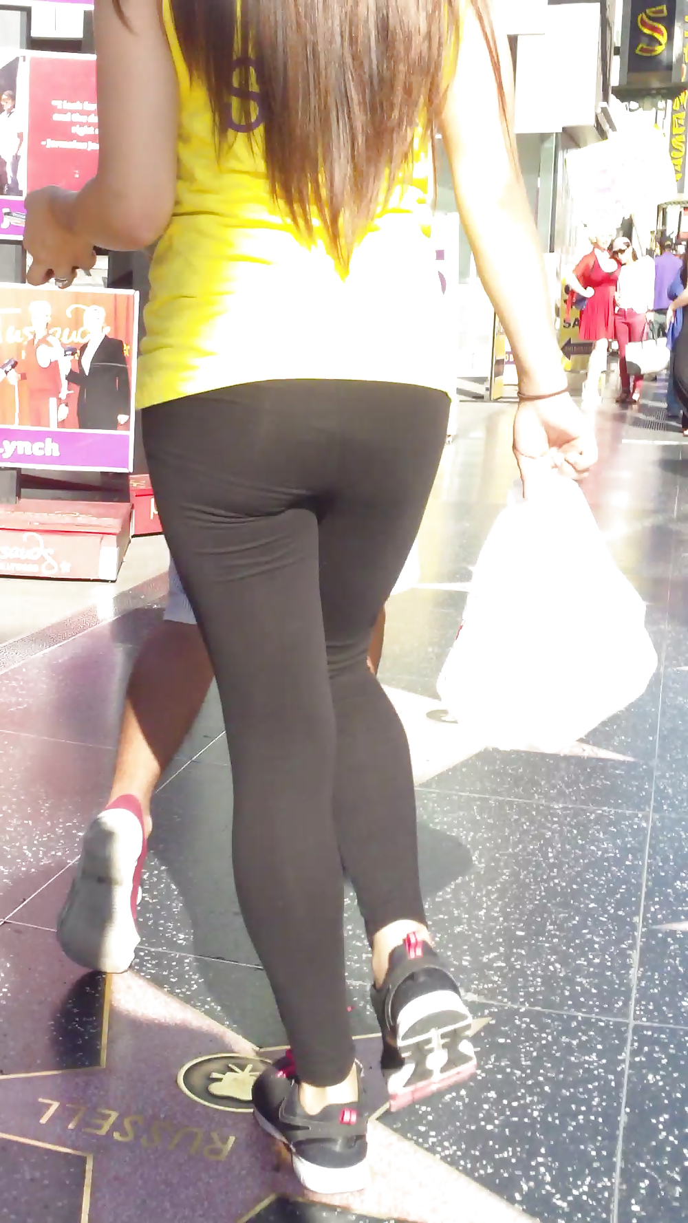 Teen ass & butt in jean shorts shopping #18775789