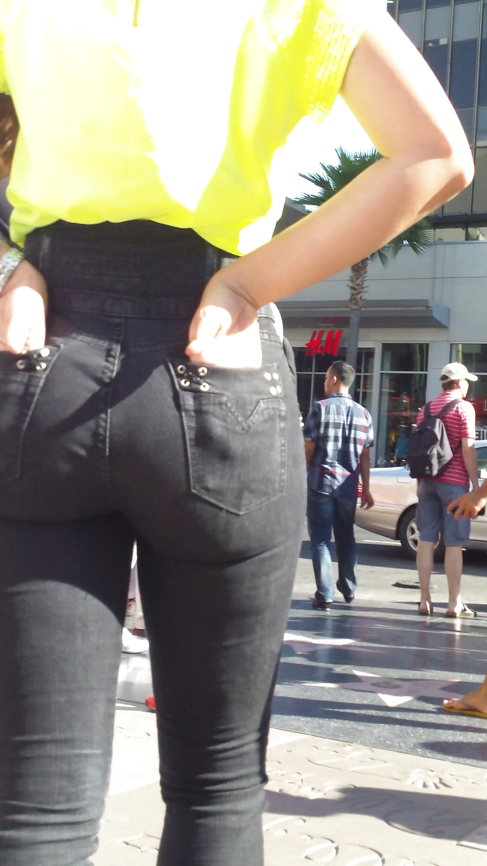 Teen ass & butt in jean shorts shopping #18775862