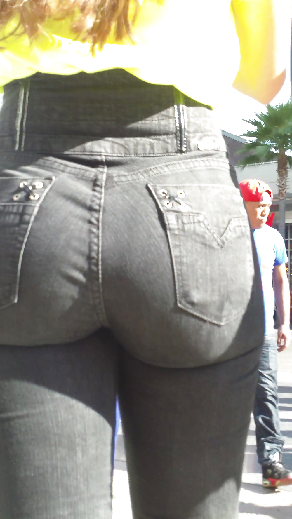 Teen ass & butt in jean shorts shopping #18775904