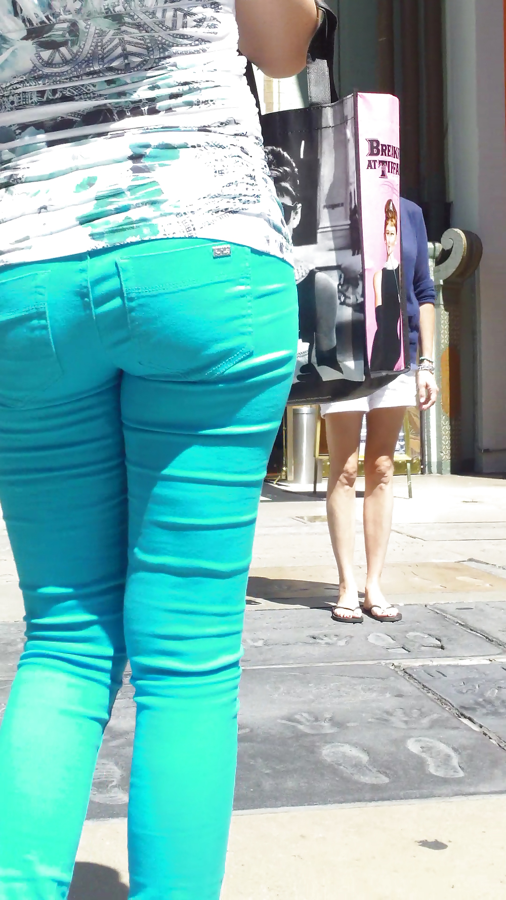 Teen ass & butt in jean shorts shopping #18776042