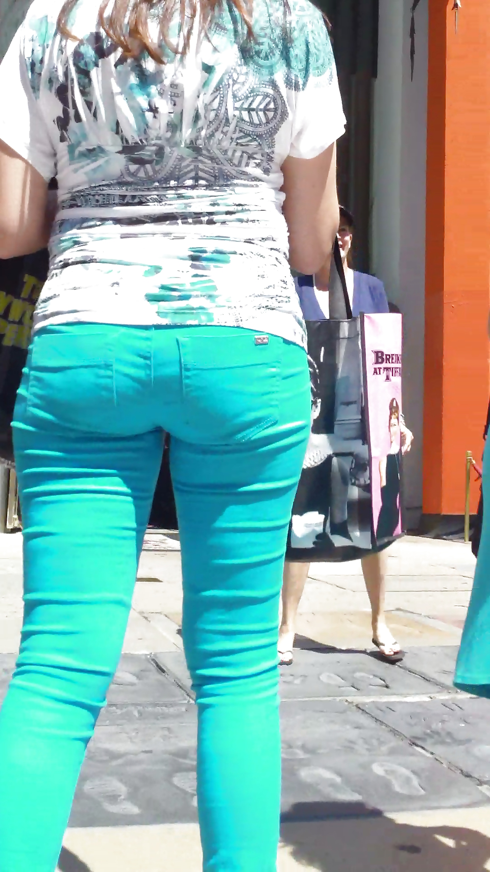 Teen ass & butt in jean shorts shopping #18776054