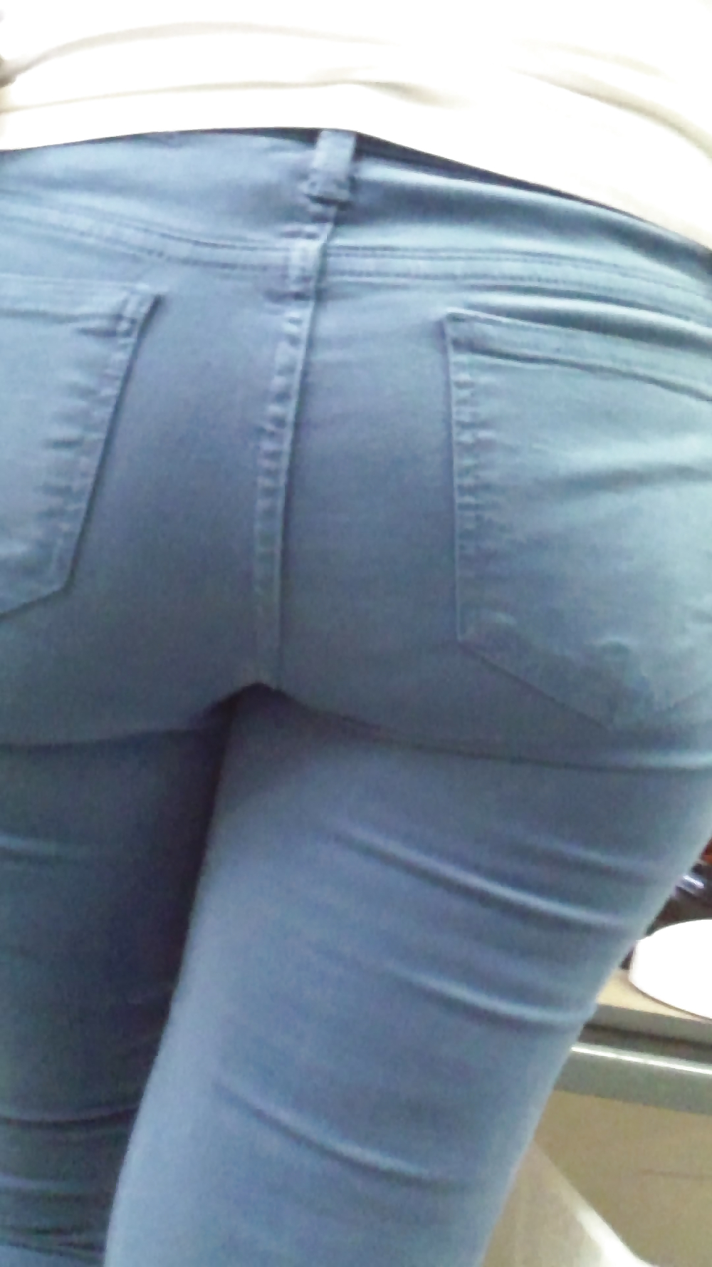 Teen ass & butt in jean shorts shopping #18778053