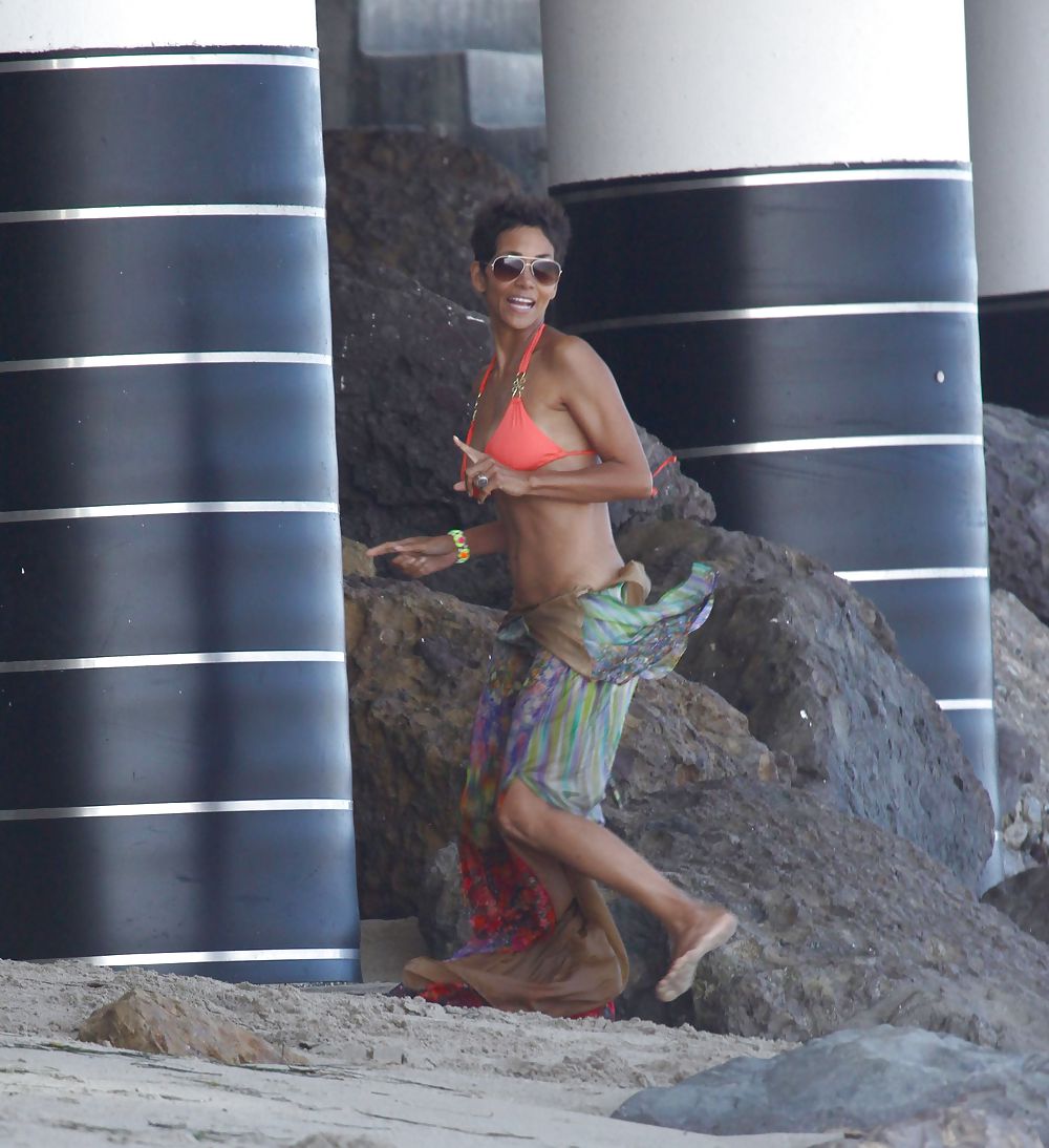 Halle Berry - wearing a bikini top at a Malibu beach #5935710