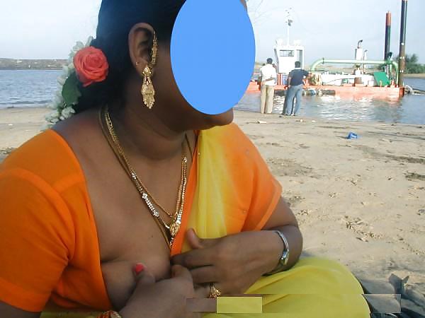 Indian aunty at beach #12543125