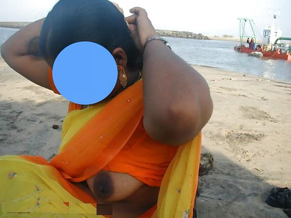 Indian aunty at beach #12543128