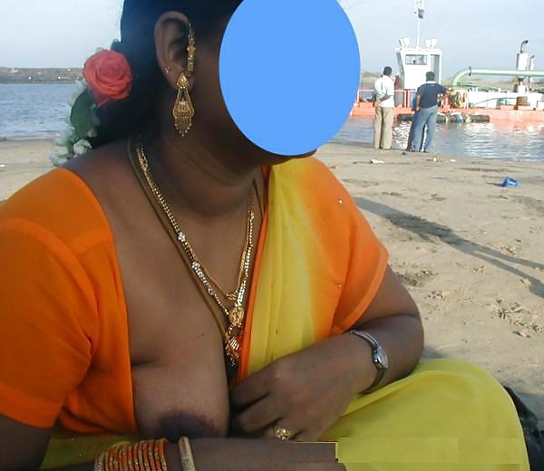 Indian aunty at beach #12543132