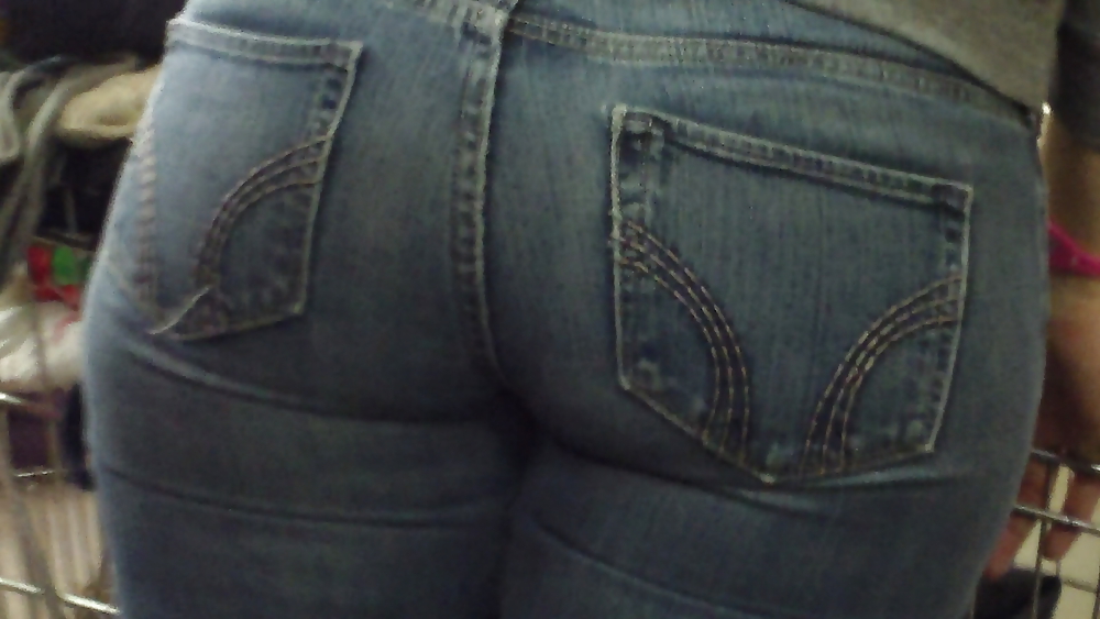 Sexy Große Teen Hintern & Ass Blue Jeans In Prall #9176422