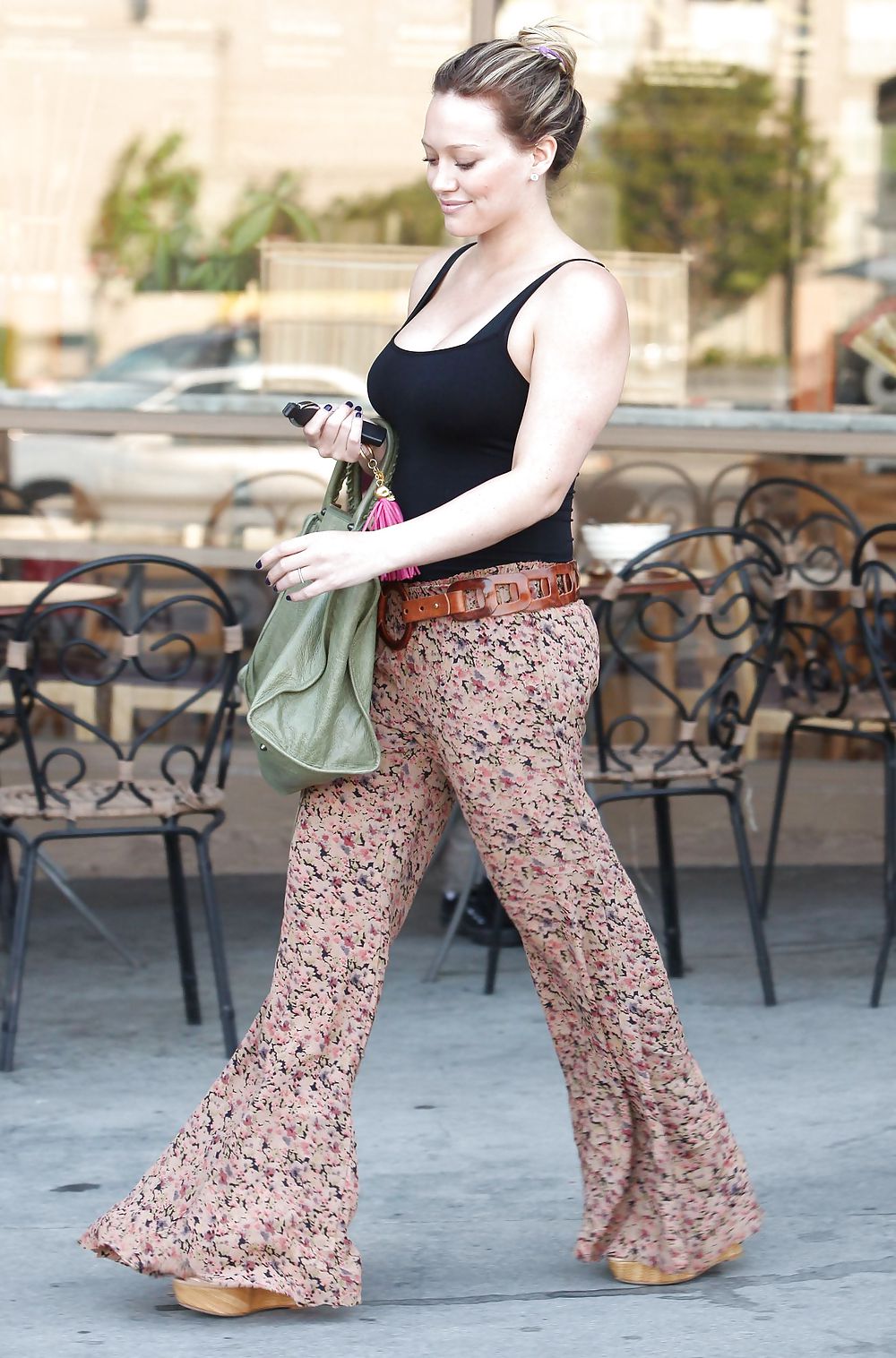 Hilary Duff Slight Cleavage and Pokies O and A in Hollywood #5546623