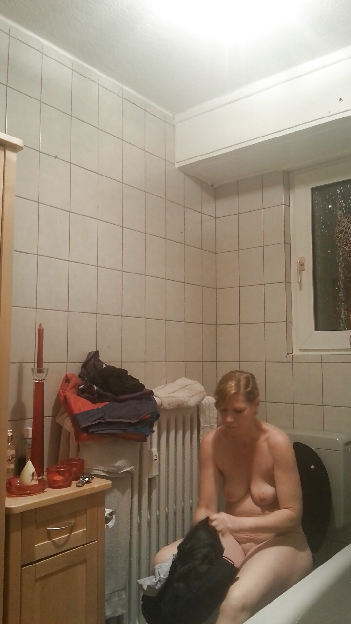 Moom on shower - hidden spy cam - big tits #14448776