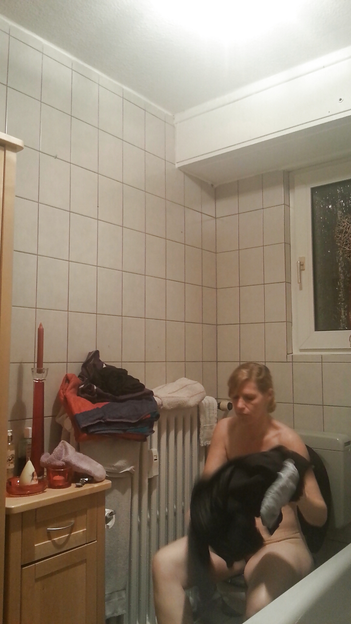 Moom on shower - hidden spy cam - big tits #14448791