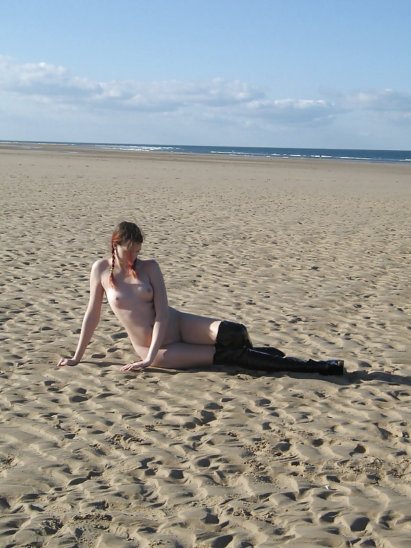 Me in PVC boots at the beach! #11693277