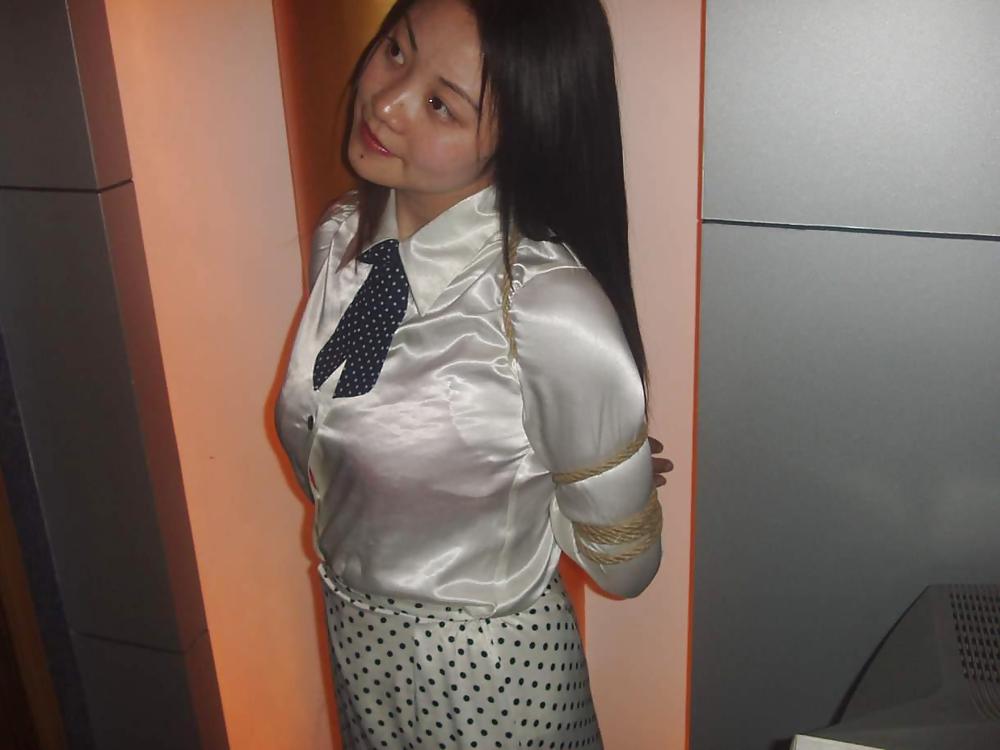 Satin blouse babes #8911973