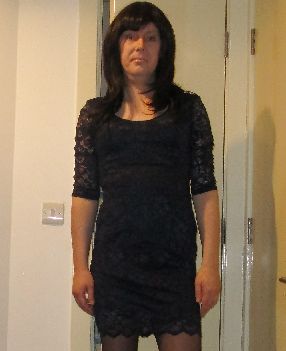 Sexy short lace dress and tights #16910085