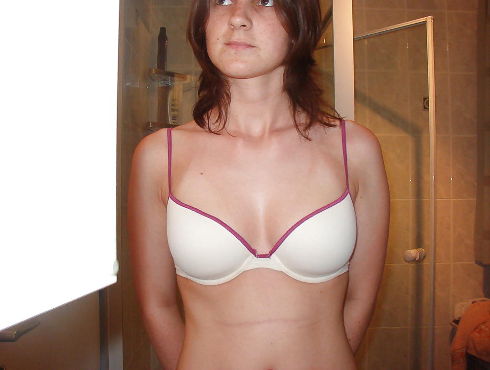 Italian shy brunette shows her body in lingerie #5827382