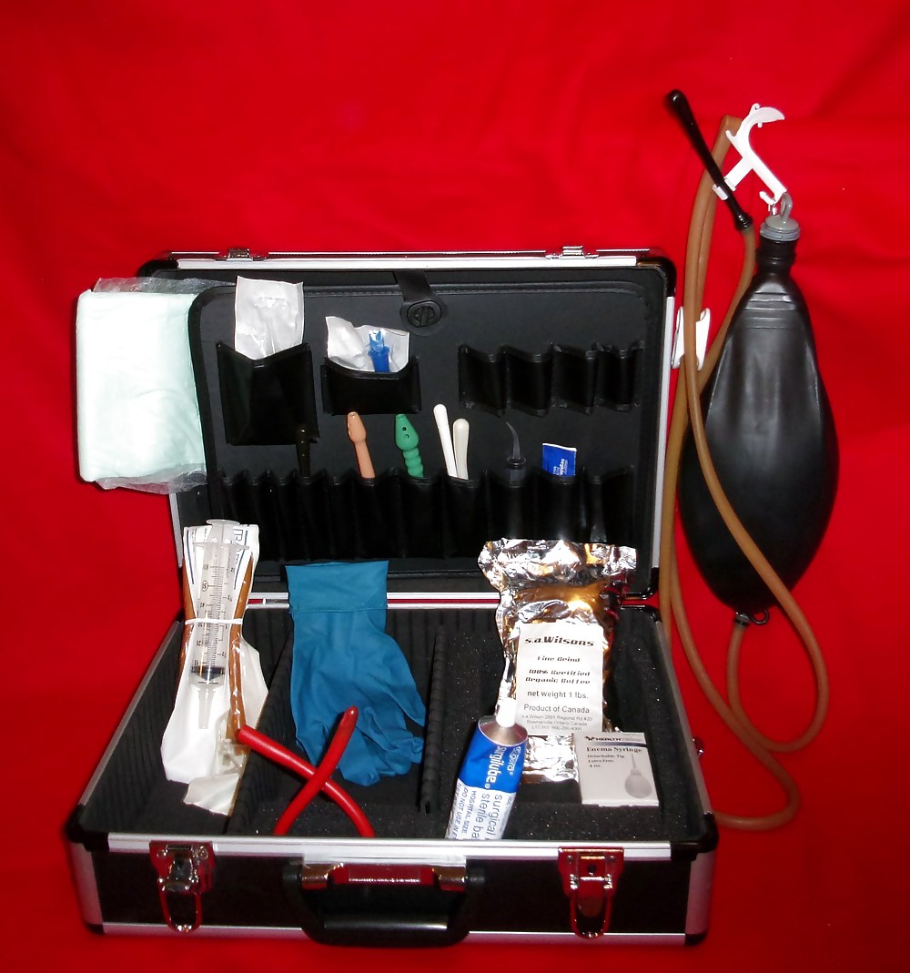 My traveling enema case, all the goodies I need  #17988530
