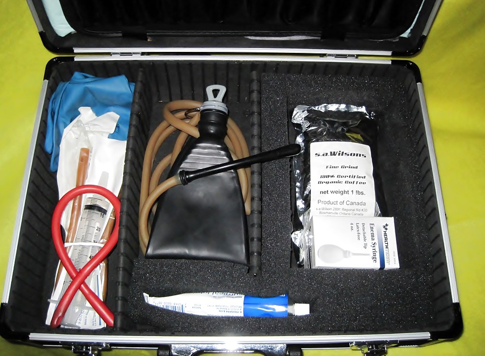 My traveling enema case, all the goodies I need  #17988551