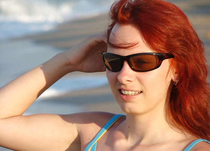 RedHead Girl on the Beach #14258821