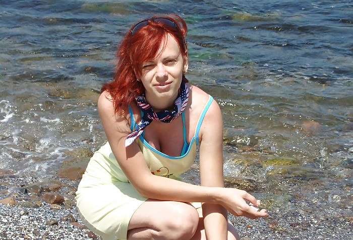 RedHead Girl on the Beach #14258890