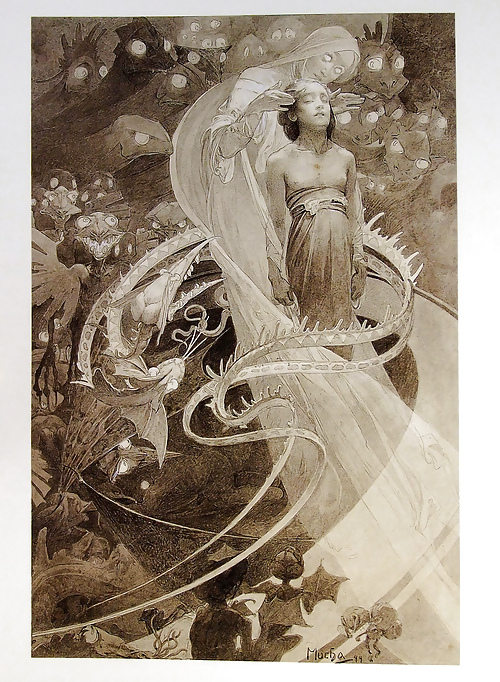 Orrnamental y voluptuosa art nouveau 3 - alfons m. mucha
 #11976577