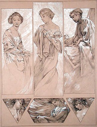 Orrnamental y voluptuosa art nouveau 3 - alfons m. mucha
 #11976625