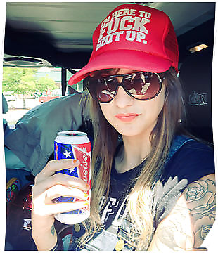 Chicks with trucker hats #22564250