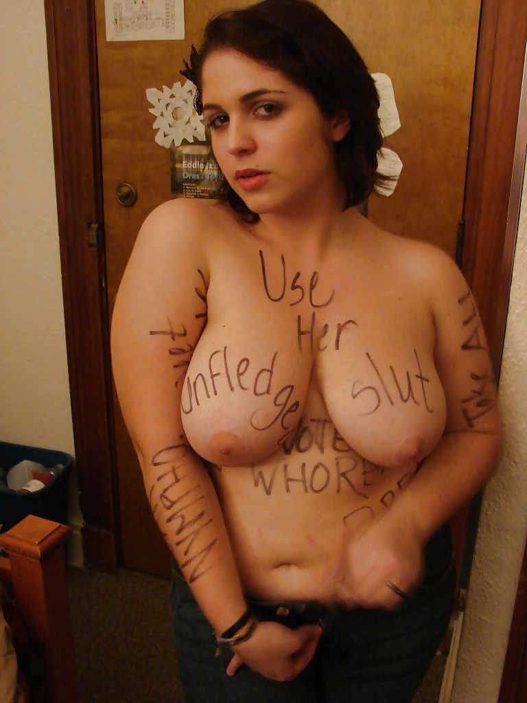 Amateur NOTEPAD Bodywriting Sluts Slaves #13332667