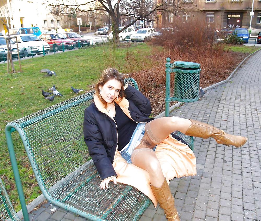 Sluts upskirt and nude on benches 4 #13482526