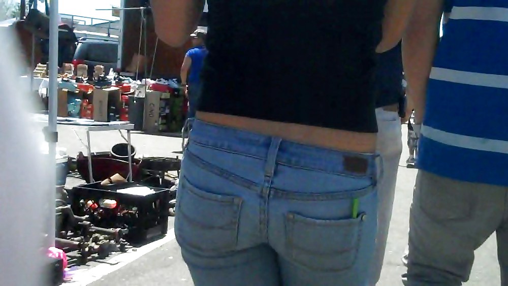 Nice girl in tight ass butt jeans for sure #3656483