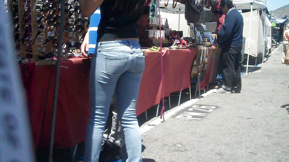Nice girl in tight ass butt jeans for sure #3656558