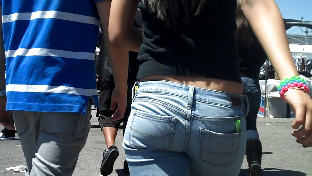 Nice girl in tight ass butt jeans for sure #3656681