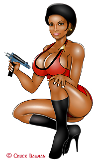 Sexy Schwarzen Frauen ... Köstlich Cartoon Küken 65 #21322891