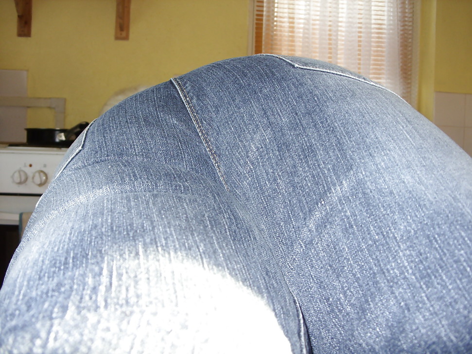 The wife's hot ass in sexy jeans #12956592