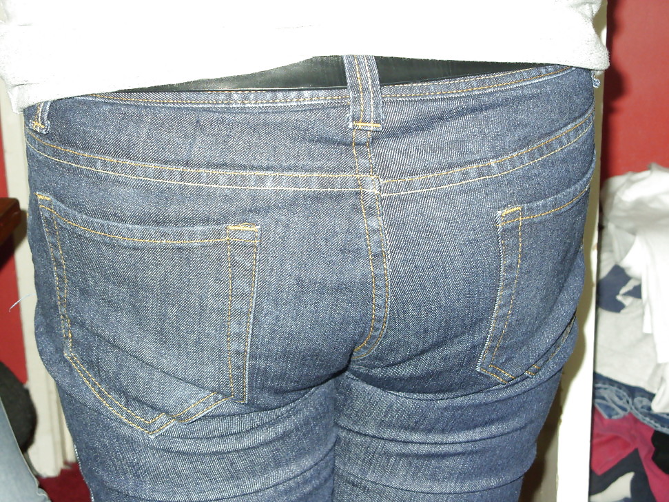 The wife's hot ass in sexy jeans #12956599