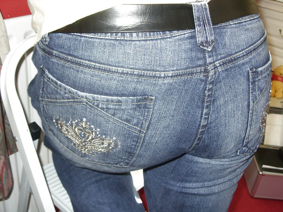 The wife's hot ass in sexy jeans #12956635