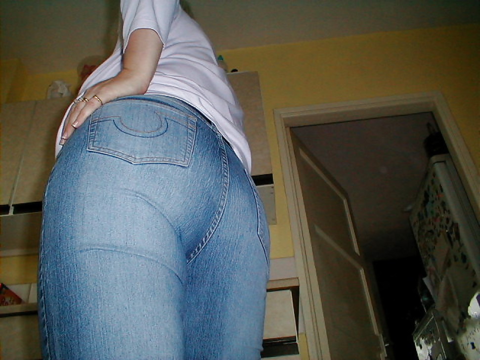 The wife's hot ass in sexy jeans #12956728