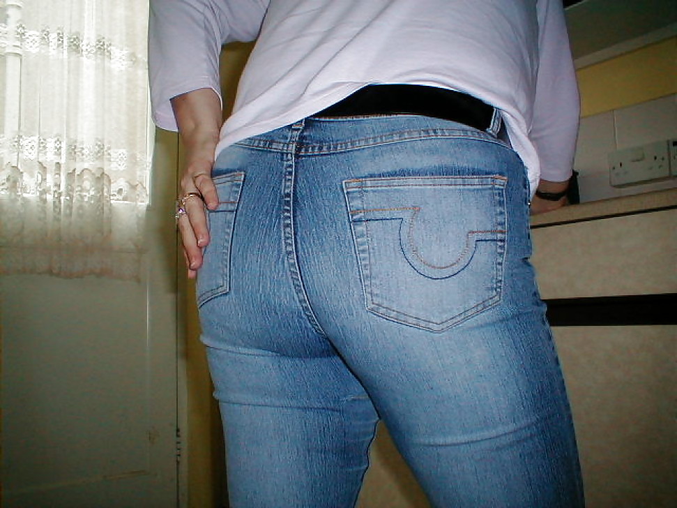 The wife's hot ass in sexy jeans #12956734
