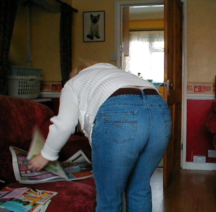 The wife's hot ass in sexy jeans #12956739