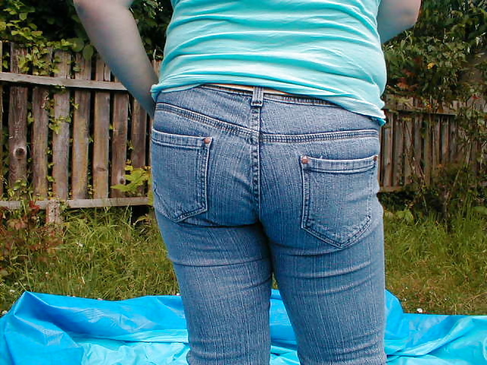 The wife's hot ass in sexy jeans #12956789