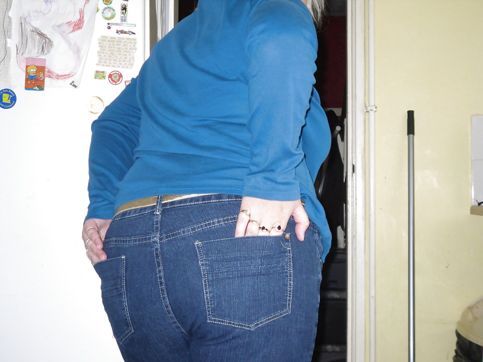 The wife's hot ass in sexy jeans #12956798