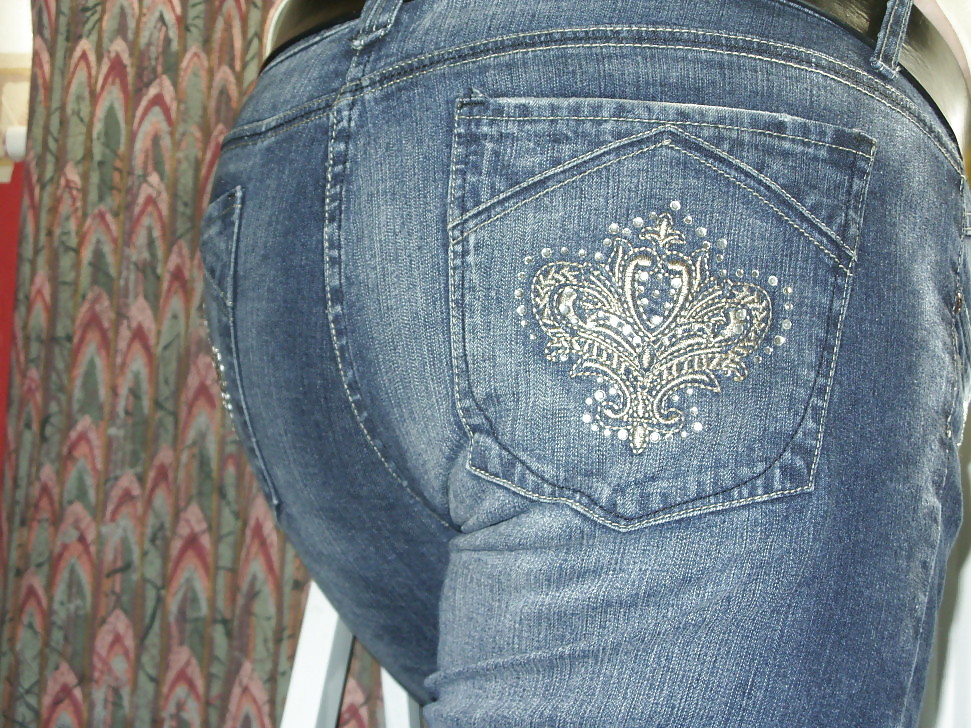 The wife's hot ass in sexy jeans #12956927